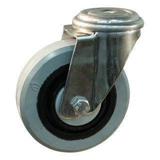 roulette pivotante 160mm série 14 ᠆ 31 trou pour boulon Roulement à billes en inox