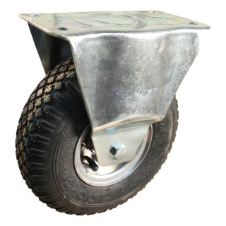 roue fixe 3.00-4 2.10-4 ET0 roulement à billes Ø20 NL75mm métal V-6605 gris argent 91 montage de la plaque roulement à billes