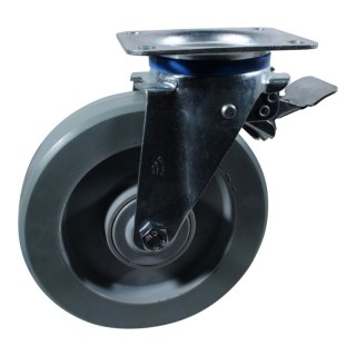 roulette pivotante avec frein 200mm série 14 ᠆ 12 plaatbevestiging met uitsparing richtingvastzetter roulement à billes