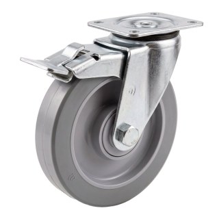 roulette pivotante avec frein 200mm série 14 ᠆ 12 plaatbevestiging met uitsparing richtingvastzetter roulement à billes