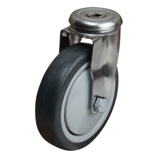 roulette pivotante 125mm serie 19 ᠆ 30 trou pour boulon roulement à billes