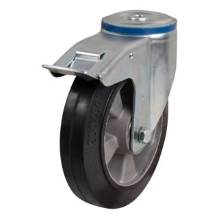 roulette pivotante avec frein 100mm série 10 ᠆ 15 trou pour boulon roulement à billes