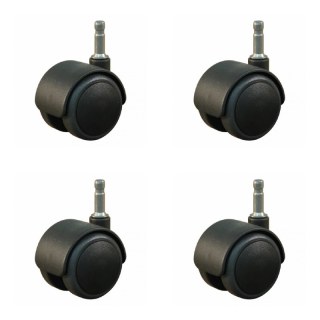 roulette pivotante 50mm série 74-68 gladde stift voor kunststof huls goupille glissant palier lisse