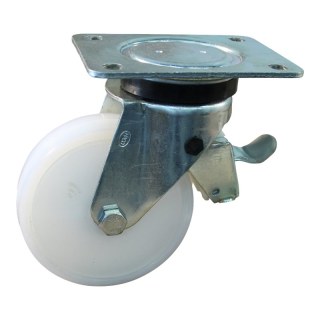 roulette pivotante avec frein 125mm serie 34 ᠆ 14 montage de la plaque palier lisse