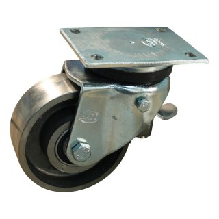 roulette pivotante avec frein 150mm serie 45 ᠆ 18 montage de la plaque palier lisse