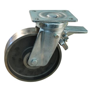 roulette pivotante avec frein 175mm serie 45 ᠆ 18 montage de la plaque roulement à billes