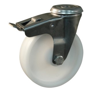roulette pivotante avec frein 100mm serie 34 ᠆ 30 trou pour boulon palier lisse