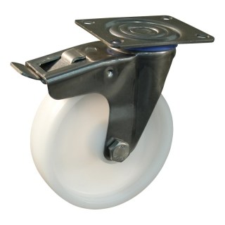 roulette pivotante avec frein 100mm serie 34 ᠆ 30 montage de la plaque palier lisse