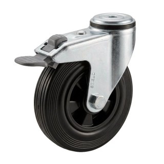 roulette pivotante avec frein 125mm série 01 ᠆ 51 trou pour boulon roulement à rouleaux