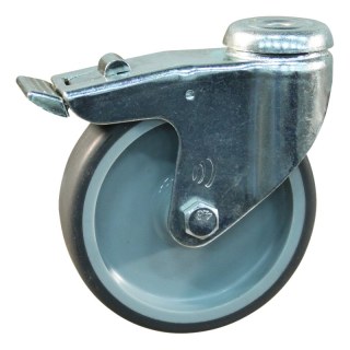 roulette pivotante avec frein 100mm série 68-60 trou pour boulon palier lisse
