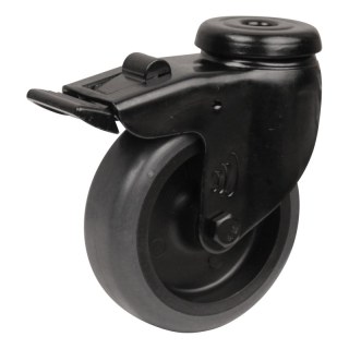 roulette pivotante avec frein Novio Noir série 68-60 palier lisse