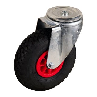 roulette pivotante 3.00-4 2.10x4 ET0 roulement à rouleaux Ø20 NL75mm plastique V-6605 Rouge 91 montage de la plaque roulement à