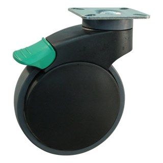 roulette pivotante avec blocage directionnel 125mm bouwgroep 88X ᠆ 88 montage de la plaque roulement à billes