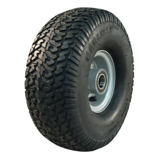 pneu + roue 12x5.00-4 (140/65-4) 2.10-4H2 ET0 roulement à billes Ø25 NL75mm métal Turf Pro gris argent
