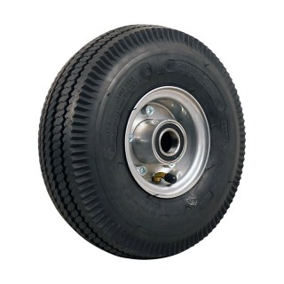 pneu + roue 4.10/3.50-4 2.10-4H2 ET0 roulement à billes Ø25 NL75mm métal V-6603 gris argent