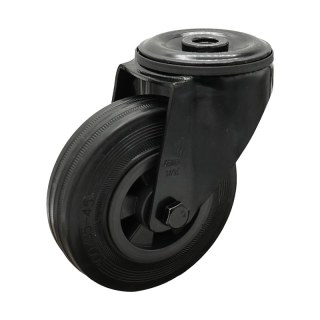 roulette pivotante 80mm Novio Noir série 01 ᠆ 15 trou pour boulon roulement à rouleaux