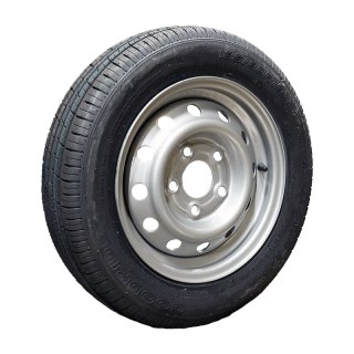 pneu + roue 135/80 R13 4Jx13H2 ET30 66,5/112/5 métal ST290 M+S gris argent