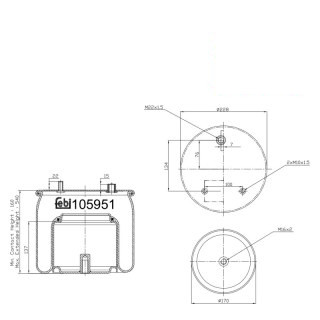Coussin d air avec piston en acier