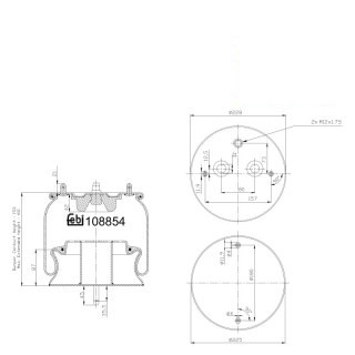 Coussin d air avec piston en acier