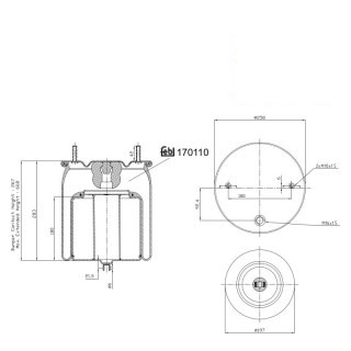 Coussin d air avec piston en acier