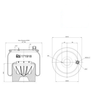 Coussin d air avec piston