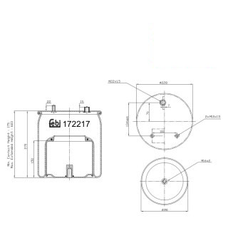 Coussin d air avec piston en acier