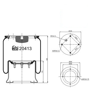 Coussin d air avec piston en acier