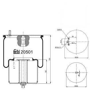 Coussin d air avec piston en acier