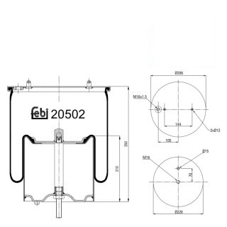 Coussin d air avec piston en acier