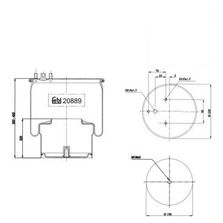 Coussin d air avec piston en acier