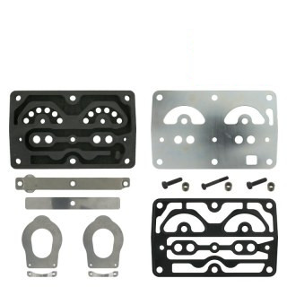 Kit de rép clapet à lamelles pour compresseur pneumatique, avec plaque de vannes