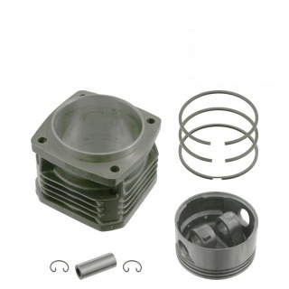 Chemise de cylindre pour le compresseur, avec piston, segments à piston, axes de piston et circlips