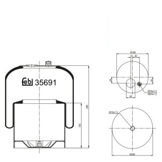 Coussin d air avec piston en acier