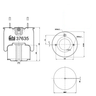 Coussin d air avec piston en acier