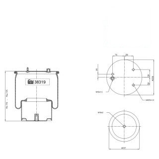 Coussin d air avec piston en acier