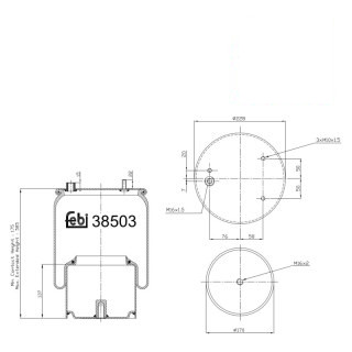 Coussin d air avec piston en acier