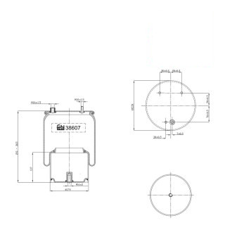 Coussin d air avec piston en acier