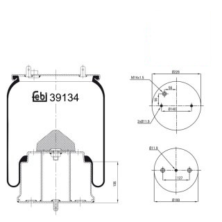 Coussin d air avec piston en acier