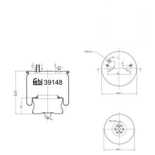 Coussin d air avec piston en acier
