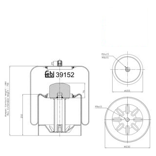 Coussin d air avec piston en acier