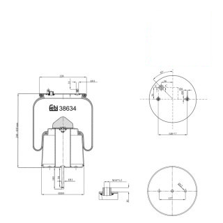 Coussin d air avec piston en acier et tige piston