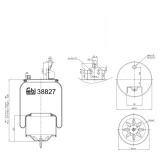 Coussin d air avec piston en acier et tige piston