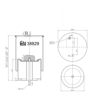 Coussin d air avec piston en acier et tige piston