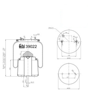 Coussin d air avec piston en acier et tige piston