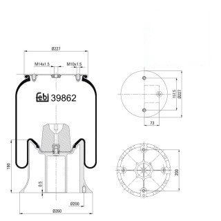 Coussin d air avec piston