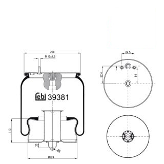 Coussin d air avec piston en acier