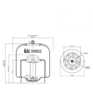 Coussin d air avec piston en acier
