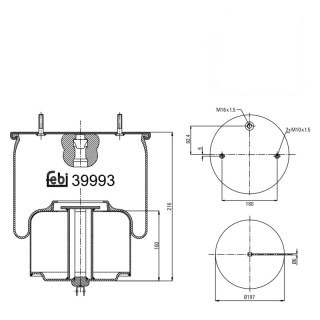 Coussin d air avec piston en acier