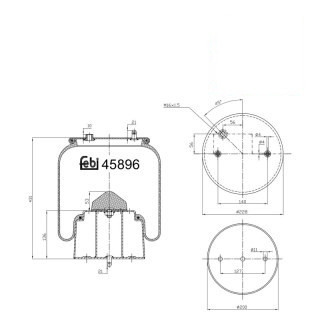 Coussin d air avec piston en acier