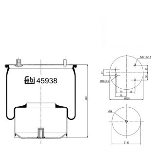 Coussin d air avec piston en acier
